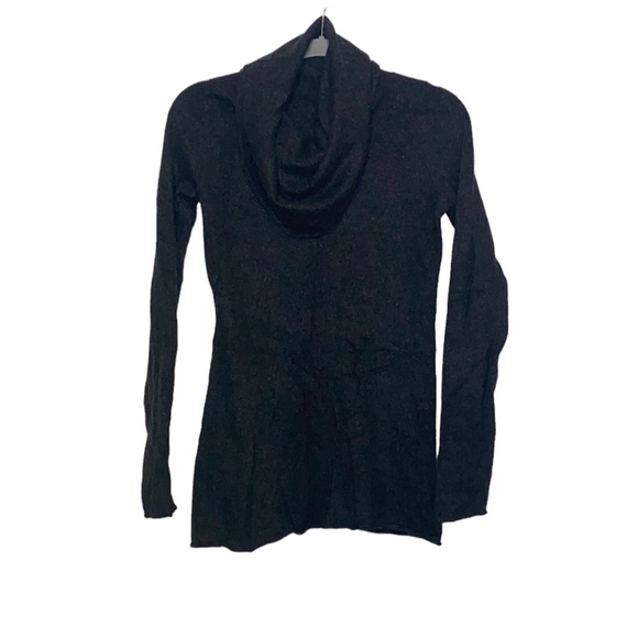 Magaschoni Women's Gray Cowl Neck Fitted Sweater Shirt 100% Cashmere size Small - Picture 1 of 8